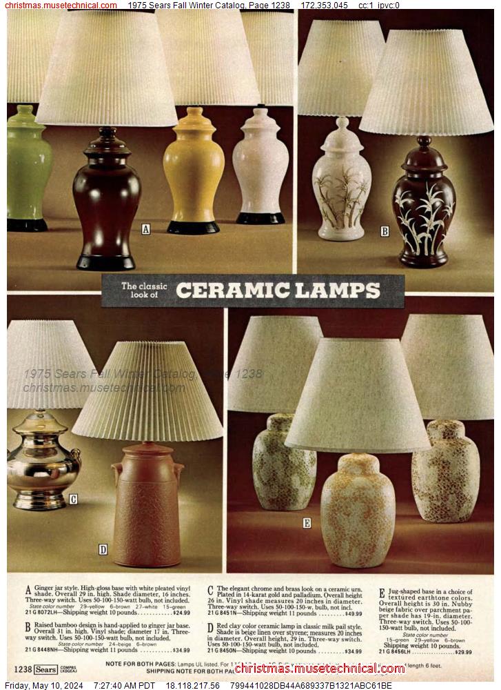 1975 Sears Fall Winter Catalog, Page 1238