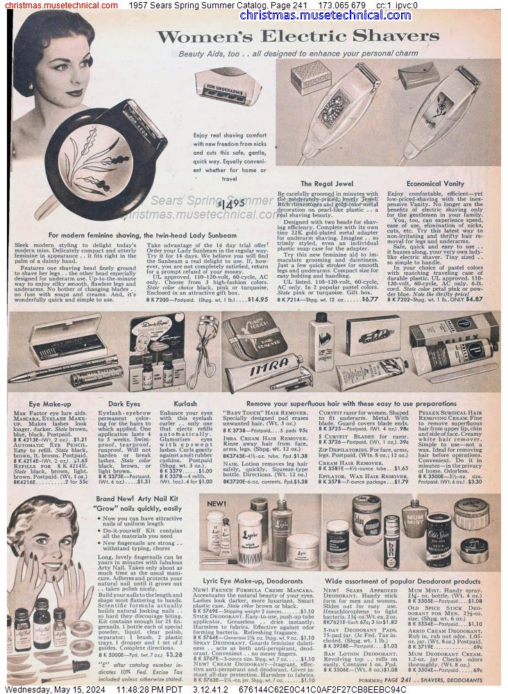 1957 Sears Spring Summer Catalog, Page 241