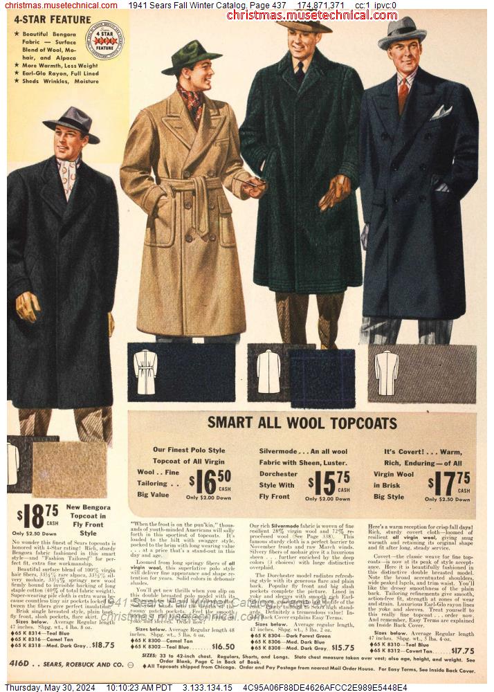 1941 Sears Fall Winter Catalog, Page 437