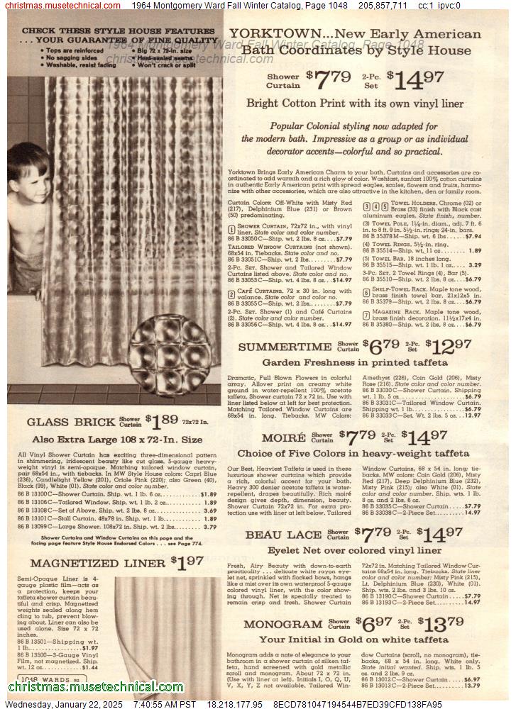 1964 Montgomery Ward Fall Winter Catalog, Page 1048