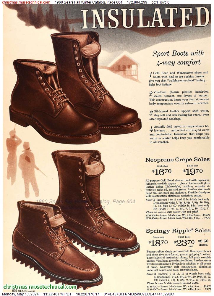 1960 Sears Fall Winter Catalog, Page 604