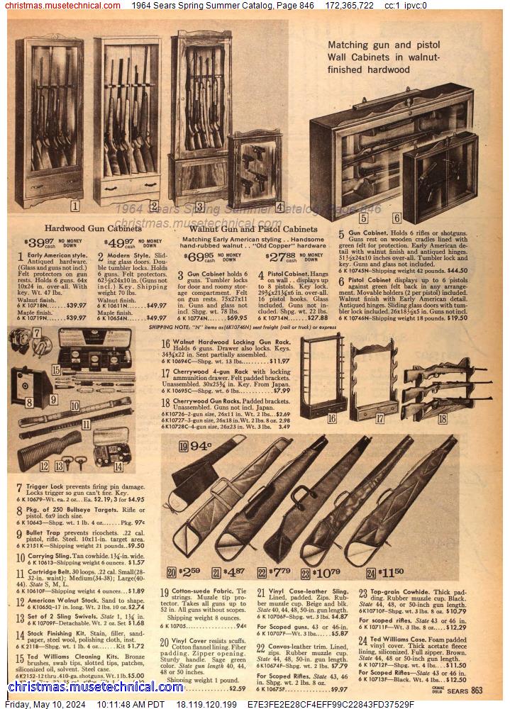 1964 Sears Spring Summer Catalog, Page 846