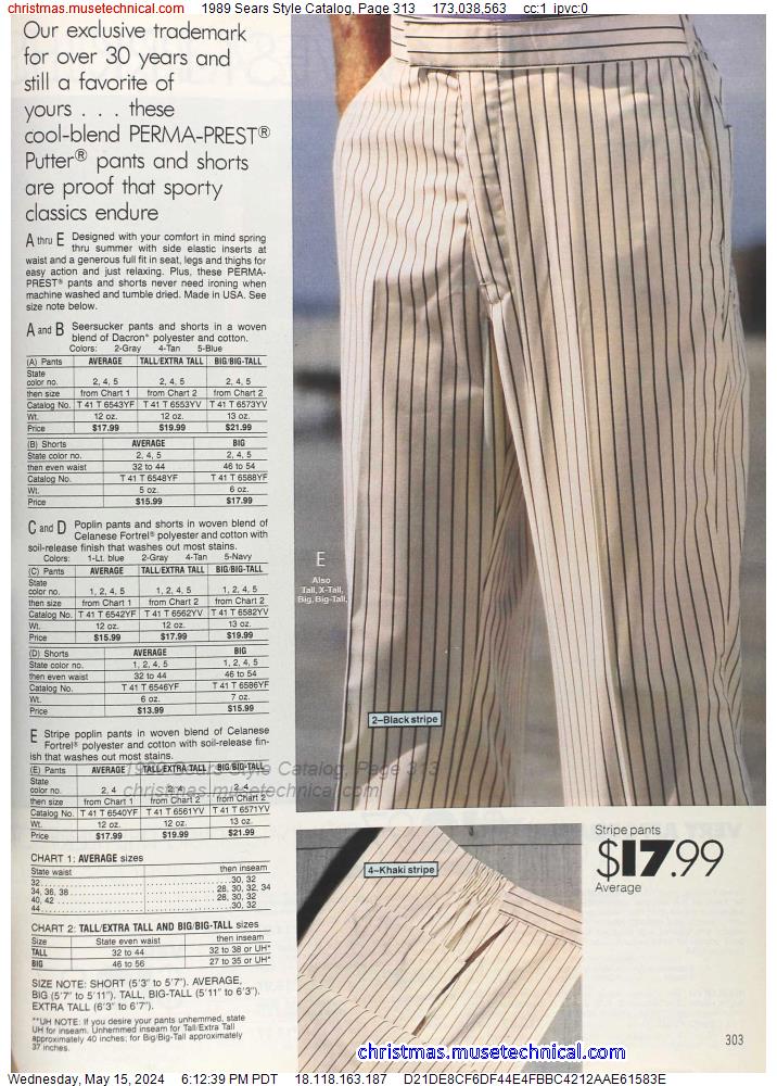 1989 Sears Style Catalog, Page 313