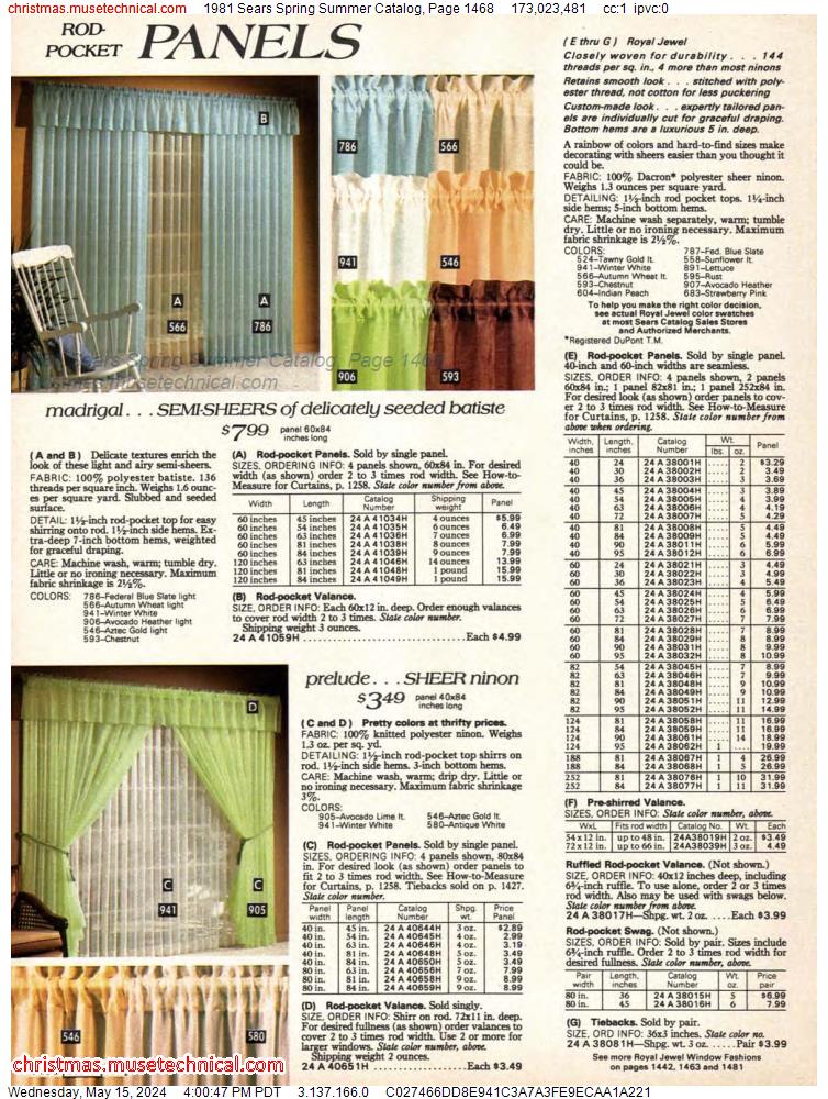 1981 Sears Spring Summer Catalog, Page 1468