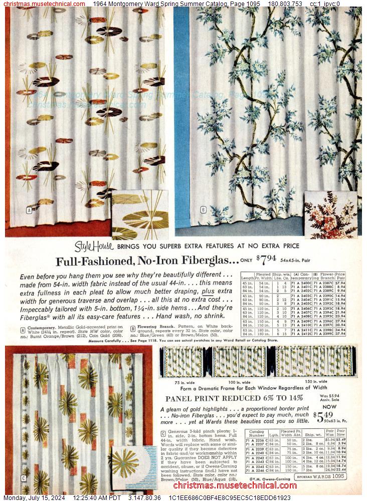 1964 Montgomery Ward Spring Summer Catalog, Page 1095