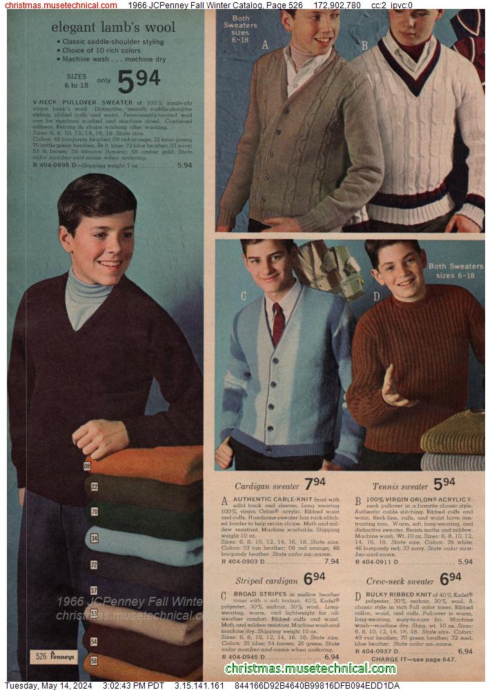 1966 JCPenney Fall Winter Catalog, Page 526