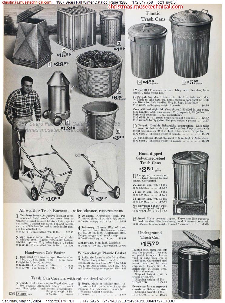 1967 Sears Fall Winter Catalog, Page 1286