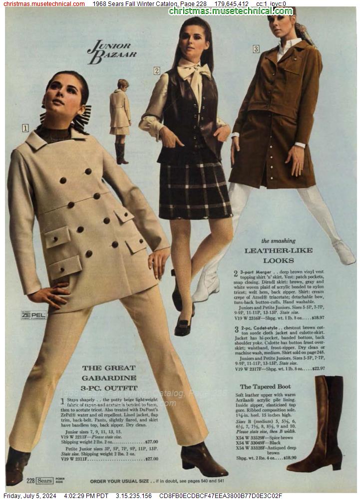 1968 Sears Fall Winter Catalog, Page 228