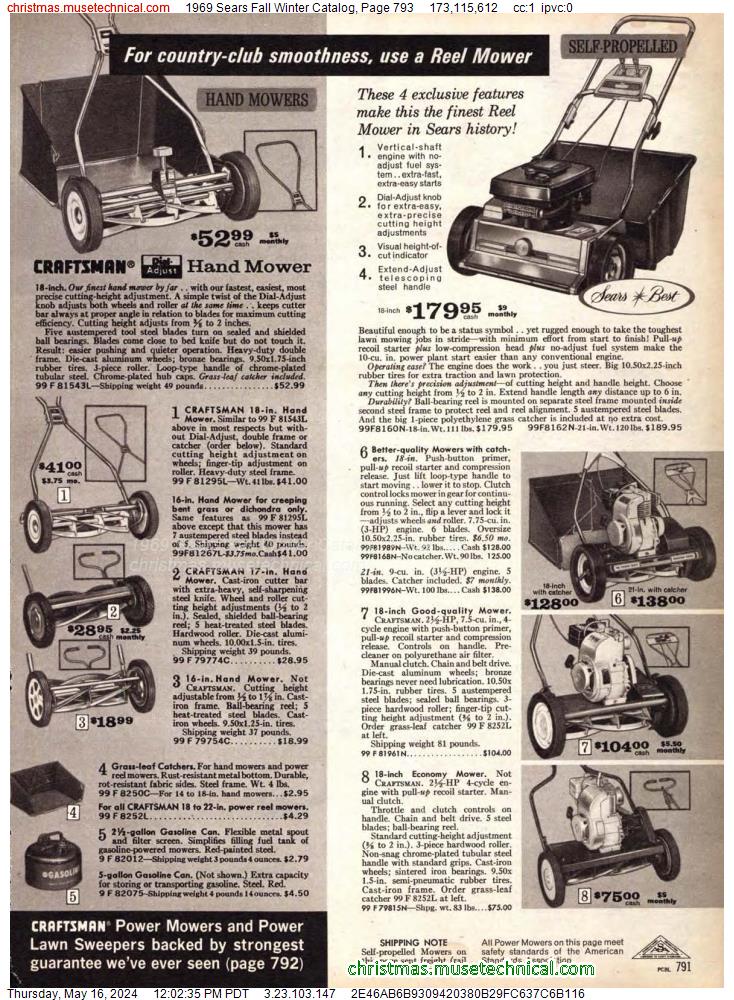 1969 Sears Fall Winter Catalog, Page 793