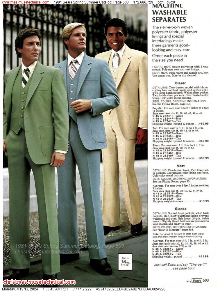 1981 Sears Spring Summer Catalog, Page 503