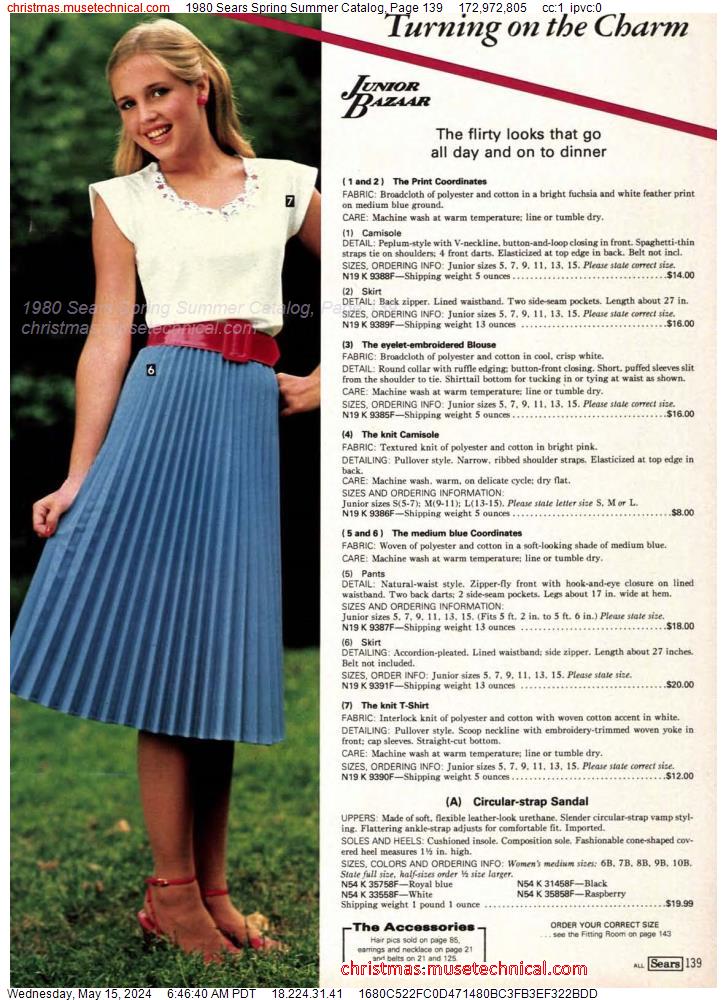 1980 Sears Spring Summer Catalog, Page 139