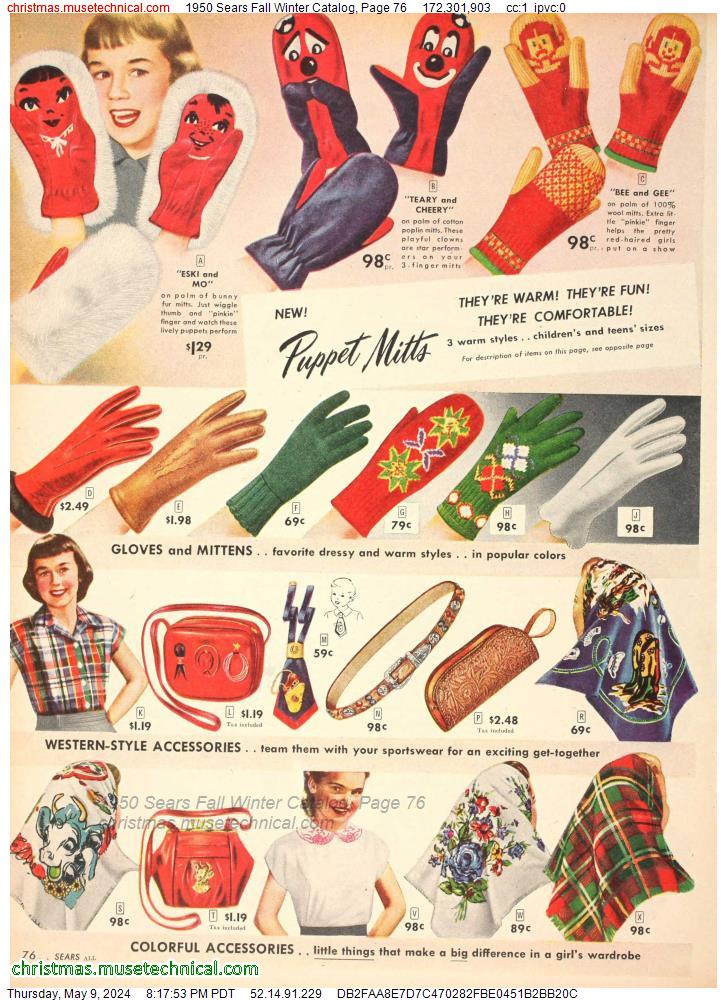 1950 Sears Fall Winter Catalog, Page 76
