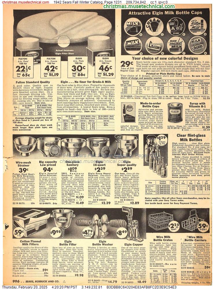 1942 Sears Fall Winter Catalog, Page 1231