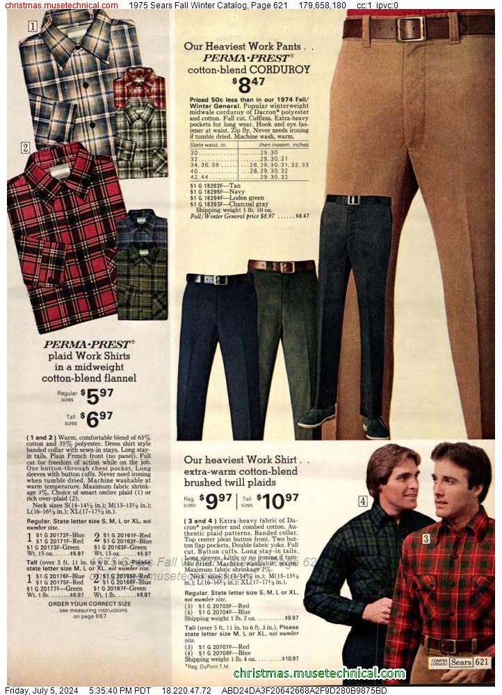 1975 Sears Fall Winter Catalog, Page 621