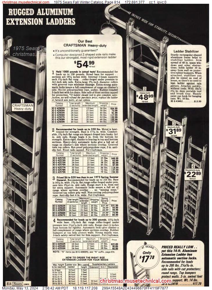 1975 Sears Fall Winter Catalog, Page 814