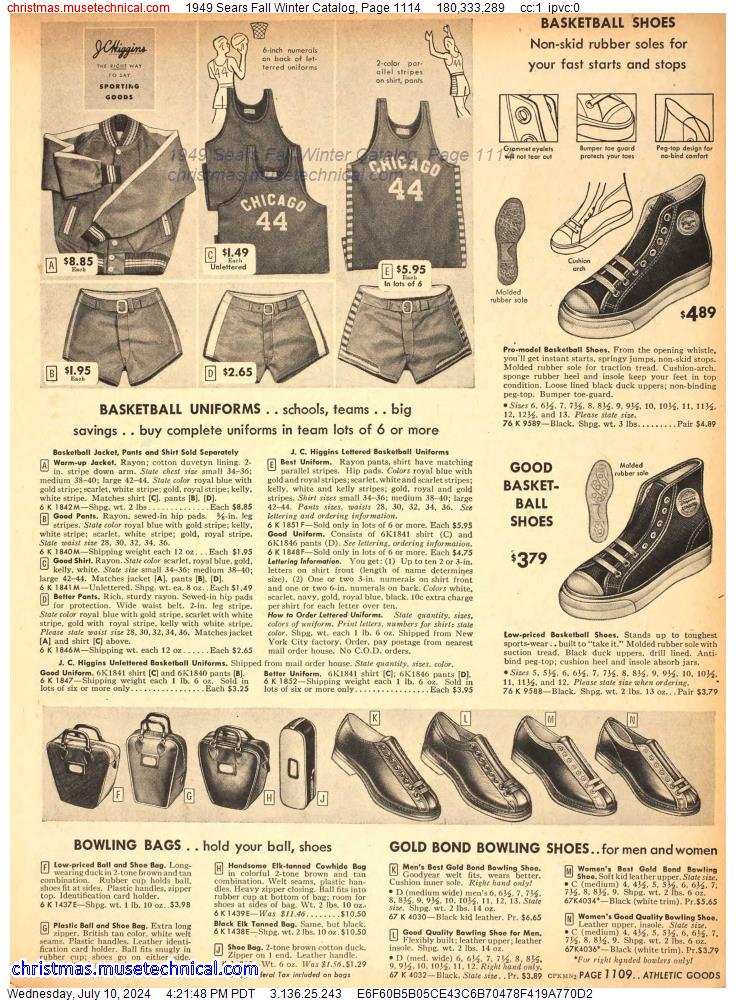 1949 Sears Fall Winter Catalog, Page 1114