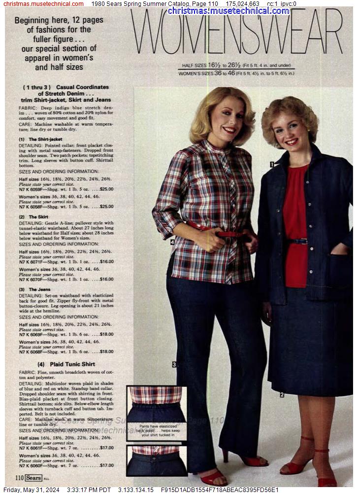 1980 Sears Spring Summer Catalog, Page 110