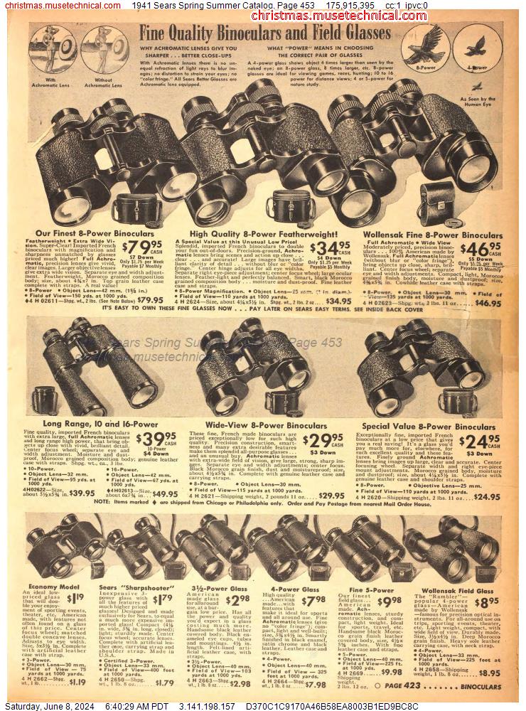 1941 Sears Spring Summer Catalog, Page 453