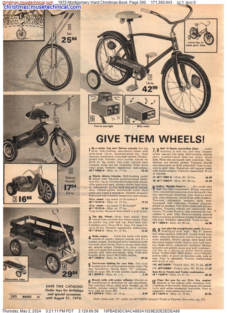 1975 Montgomery Ward Christmas Book, Page 390