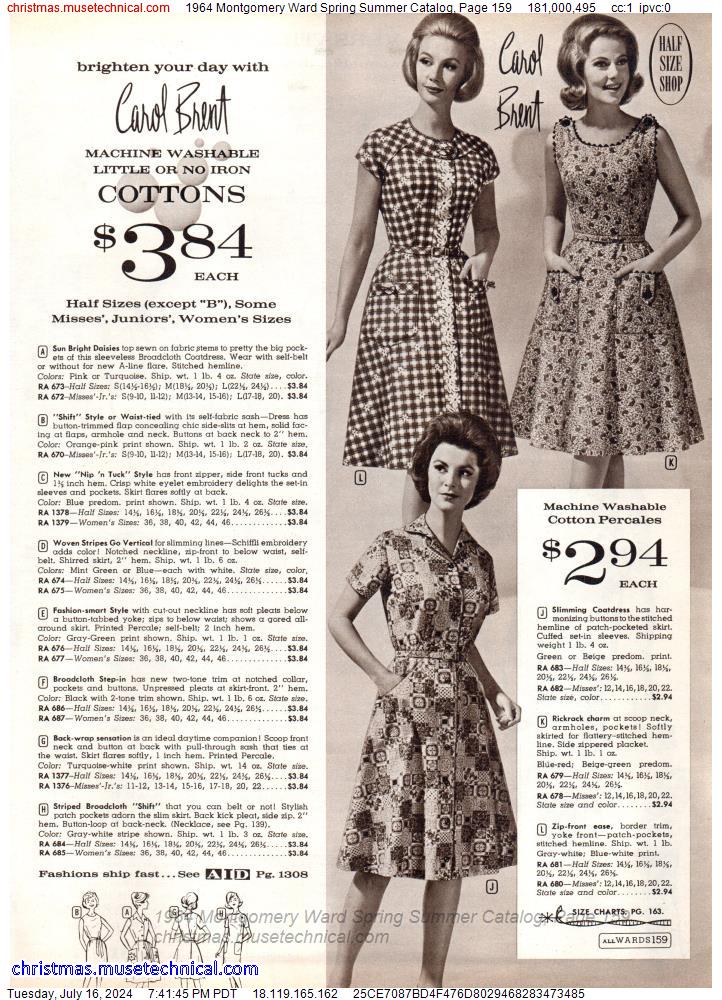 1964 Montgomery Ward Spring Summer Catalog, Page 159