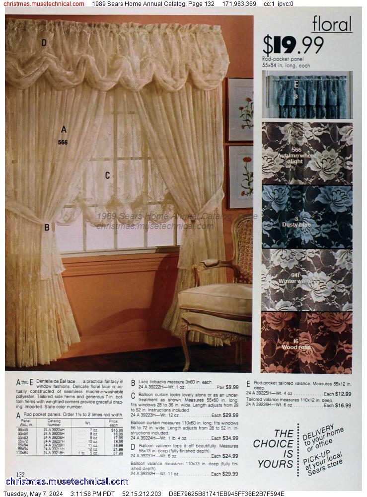 1989 Sears Home Annual Catalog, Page 132