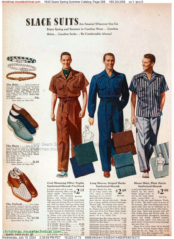1940 Sears Spring Summer Catalog, Page 298