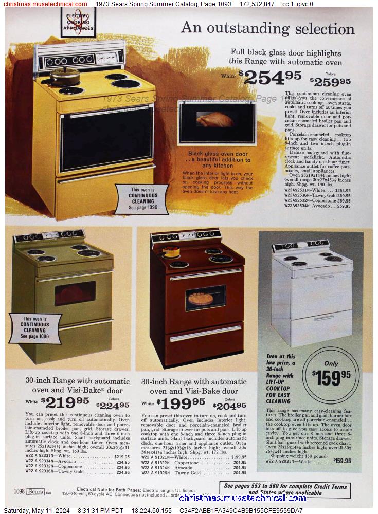 1973 Sears Spring Summer Catalog, Page 1093