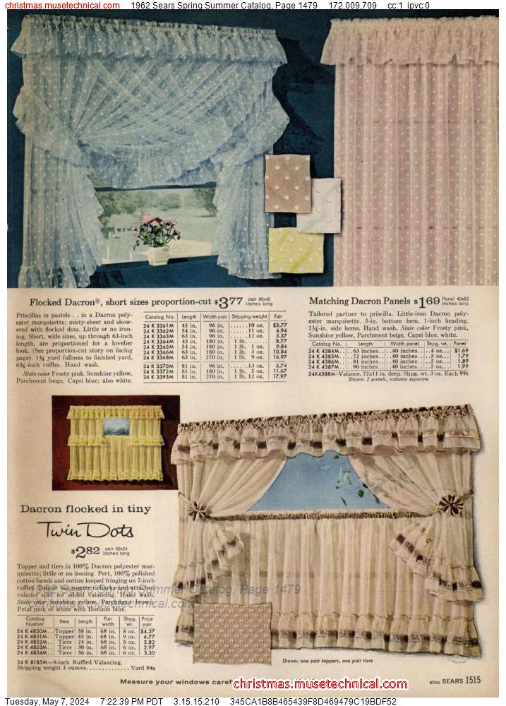 1962 Sears Spring Summer Catalog, Page 1479