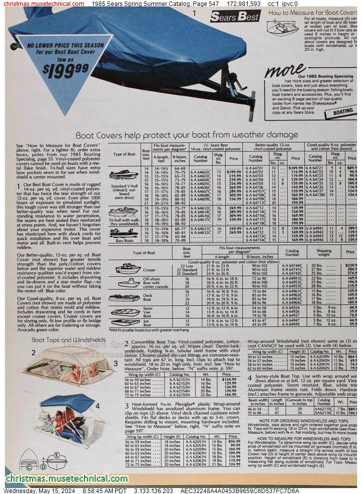 1985 Sears Spring Summer Catalog, Page 547