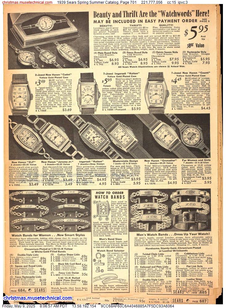 1939 Sears Spring Summer Catalog, Page 701