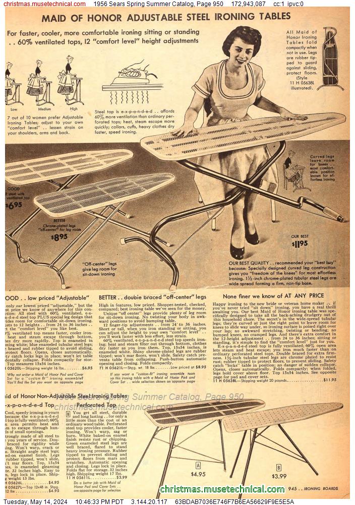 1956 Sears Spring Summer Catalog, Page 950