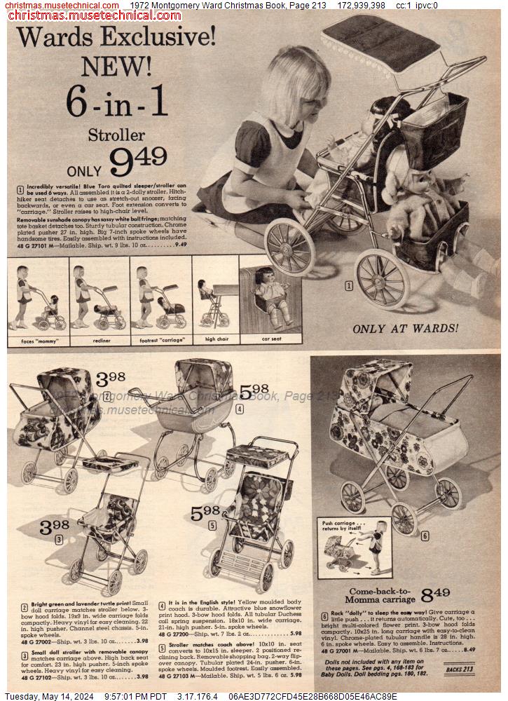 1972 Montgomery Ward Christmas Book, Page 213