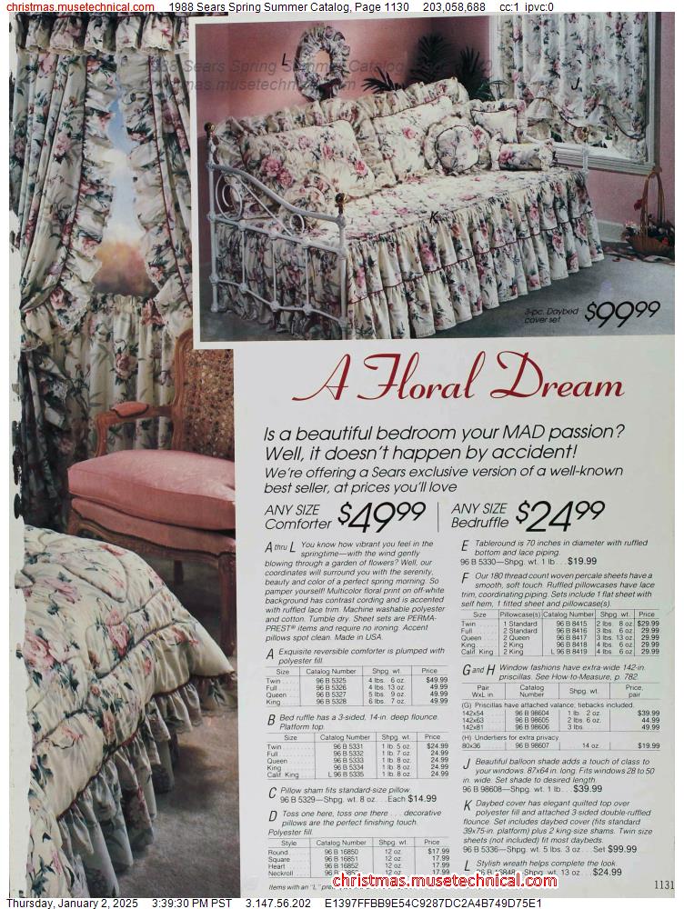 1988 Sears Spring Summer Catalog, Page 1130