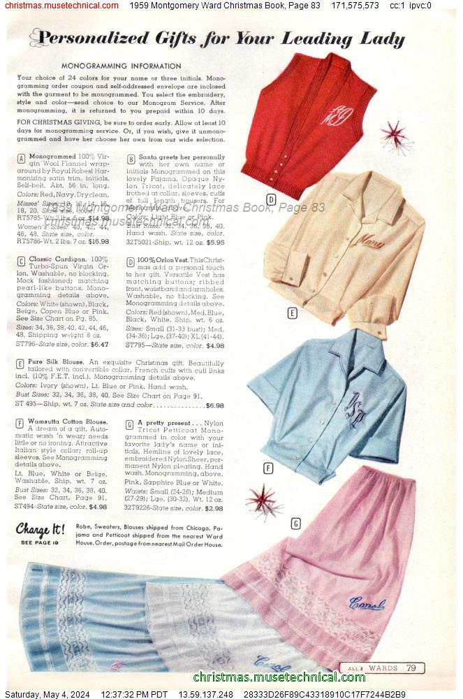 1959 Montgomery Ward Christmas Book, Page 83