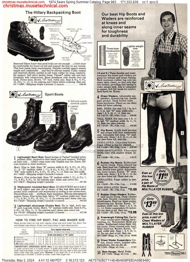 1974 Sears Spring Summer Catalog, Page 963