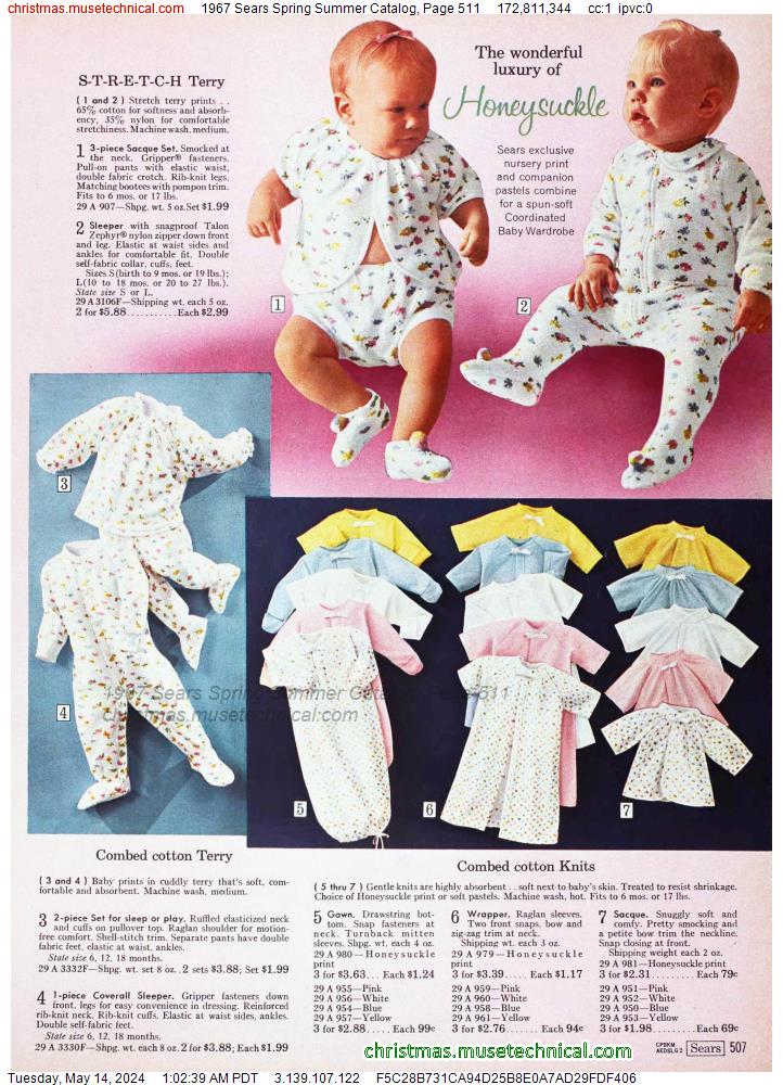 1967 Sears Spring Summer Catalog, Page 511