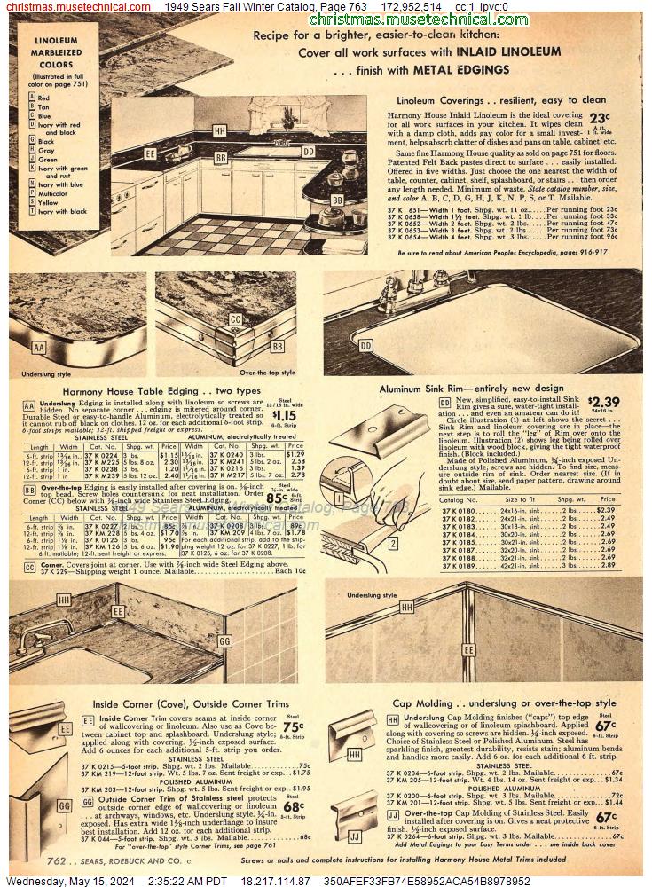 1949 Sears Fall Winter Catalog, Page 763
