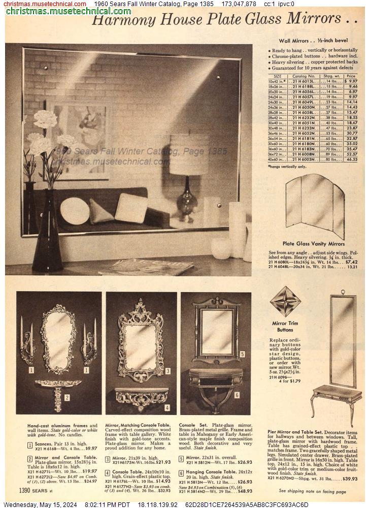 1960 Sears Fall Winter Catalog, Page 1385