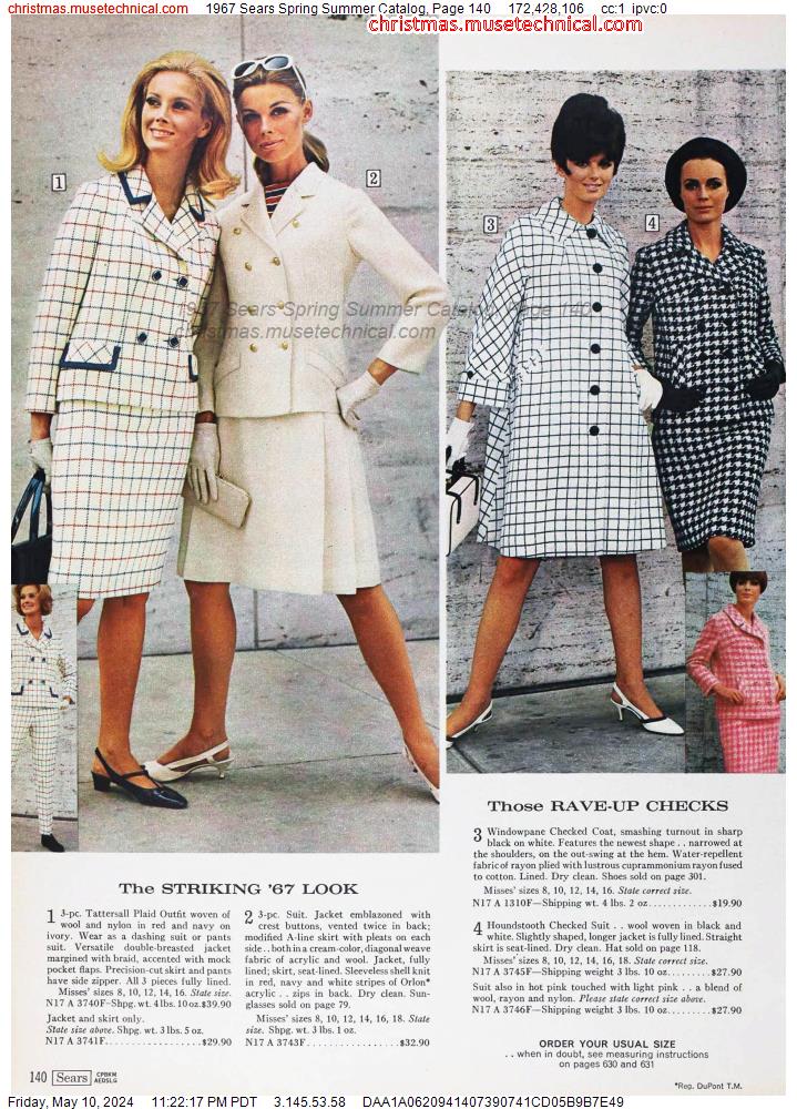 1967 Sears Spring Summer Catalog, Page 140