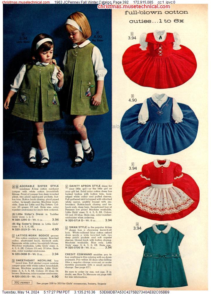 1963 JCPenney Fall Winter Catalog, Page 392