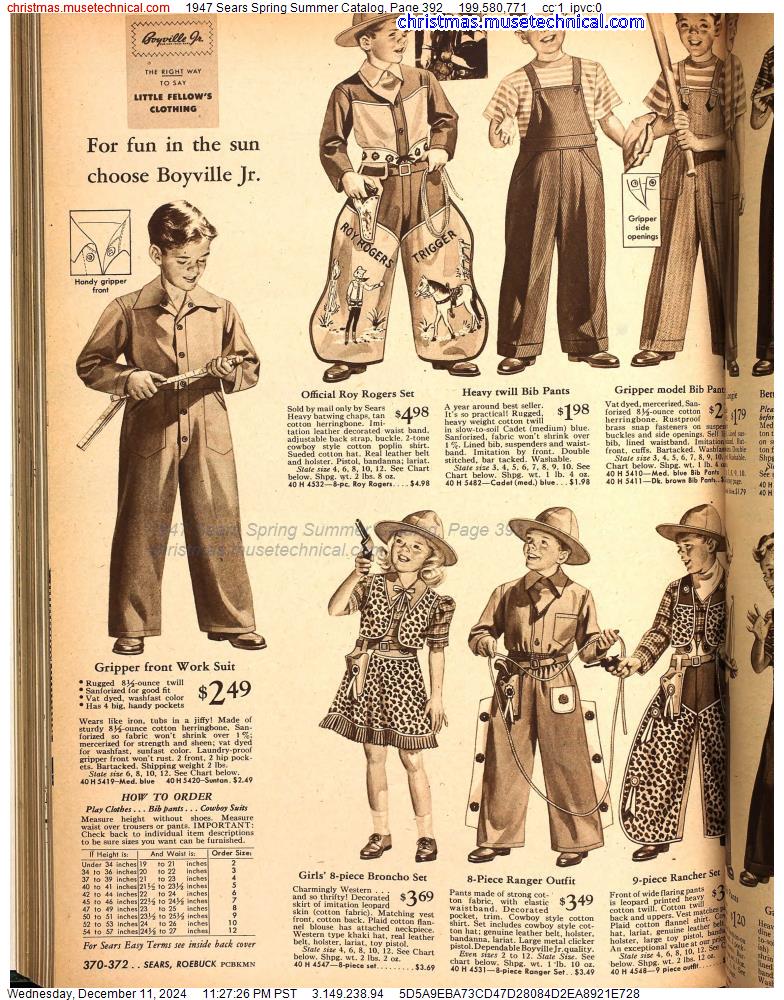 1947 Sears Spring Summer Catalog, Page 392