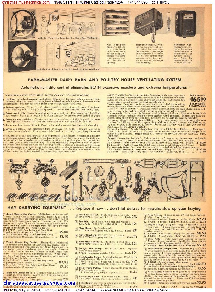 1948 Sears Fall Winter Catalog, Page 1256
