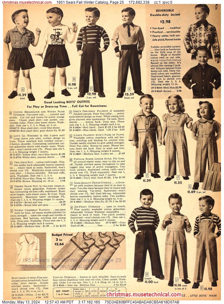 1951 Sears Fall Winter Catalog, Page 25