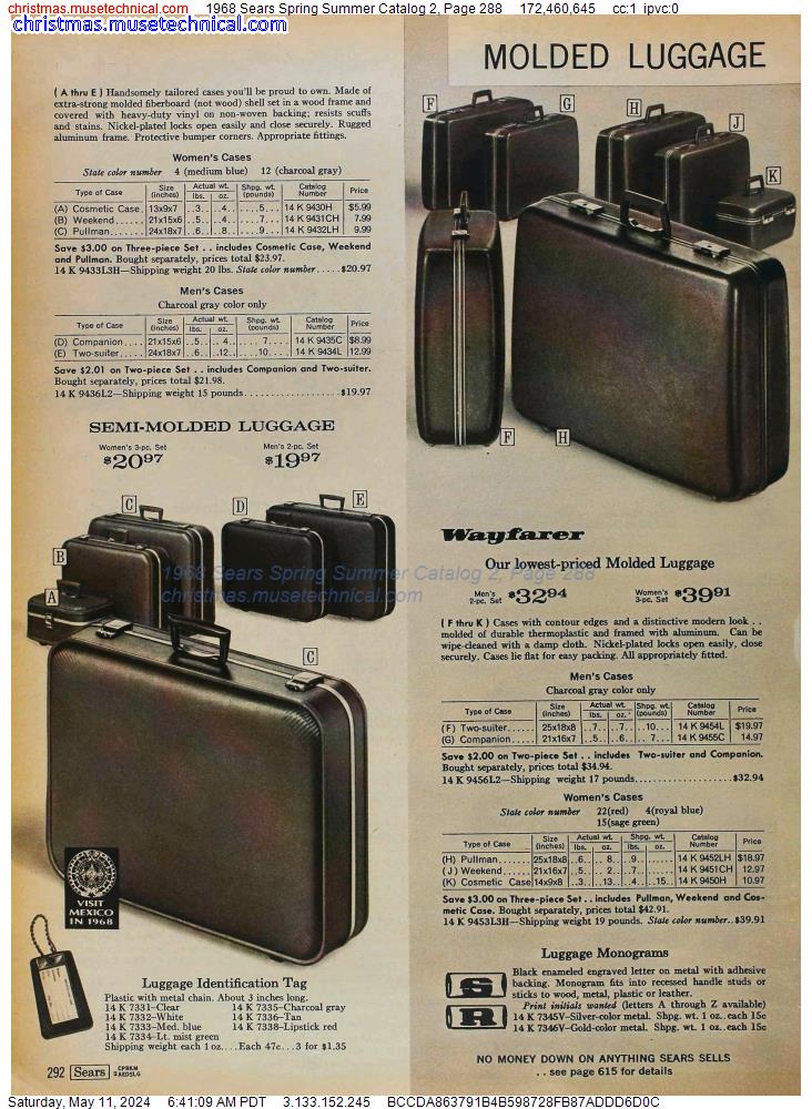1968 Sears Spring Summer Catalog 2, Page 288