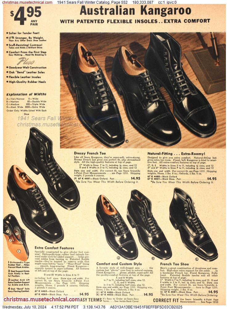 1941 Sears Fall Winter Catalog, Page 552