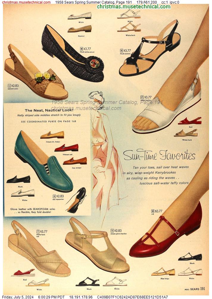 1958 Sears Spring Summer Catalog, Page 191