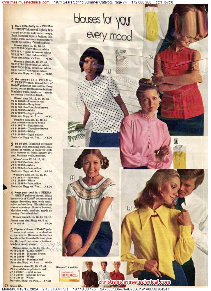 1971 Sears Spring Summer Catalog, Page 74