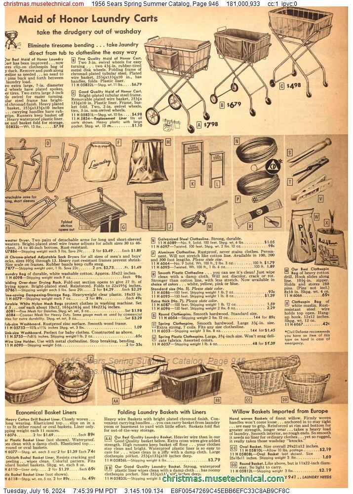 1956 Sears Spring Summer Catalog, Page 946