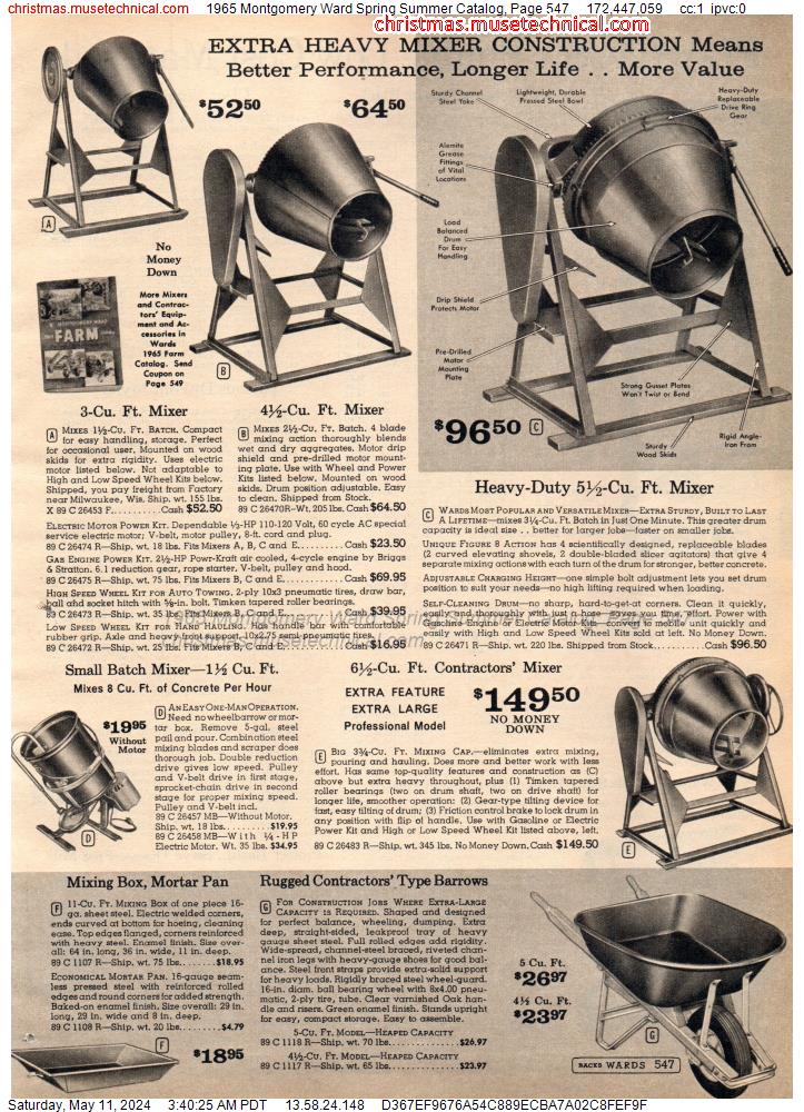 1965 Montgomery Ward Spring Summer Catalog, Page 547