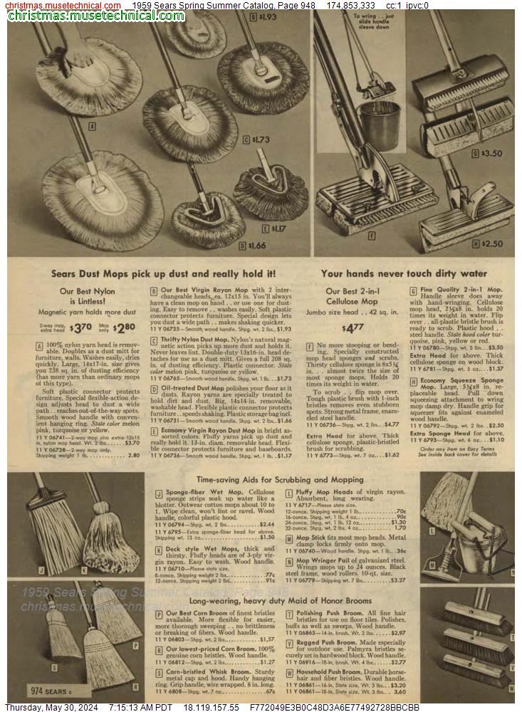 1959 Sears Spring Summer Catalog, Page 948